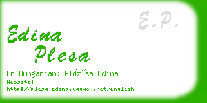 edina plesa business card